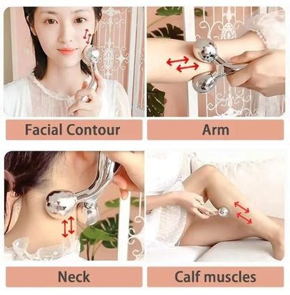 Mini Long 3D Shape 360 Rotate Face Massage Roller new1wu-ts