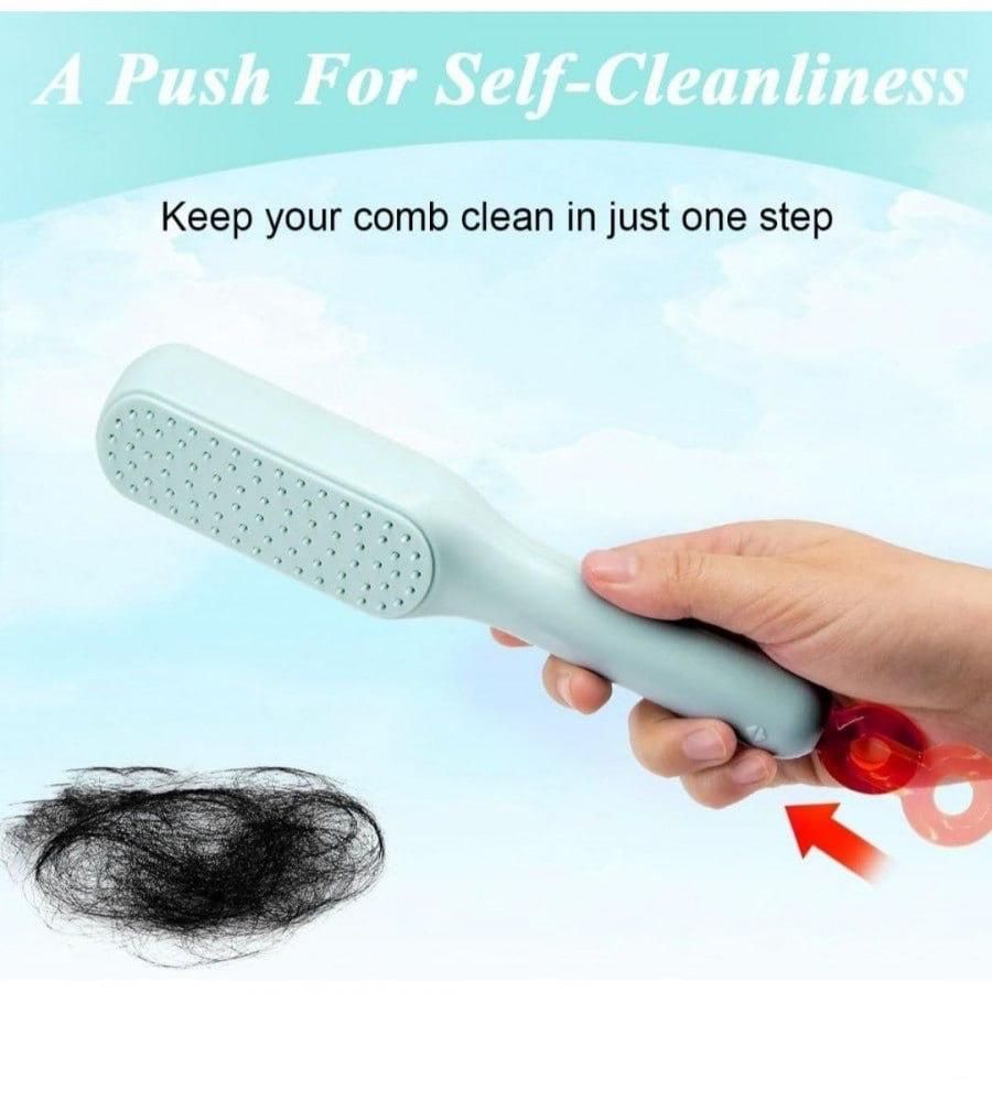 Self-cleaning Anti-static Massage Comb for Adults and Kids- Pack of 1 new1wu-ts