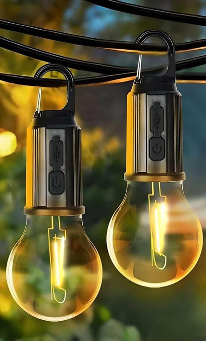 Decorative Hanging Bulb with 3 Modes Tent Lamp for Camping Pac of 2 Orrizon India