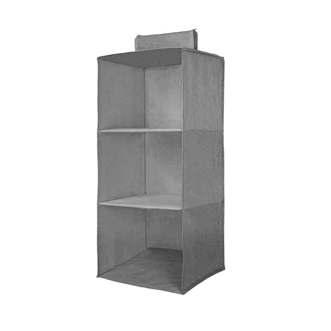 Hanging Wardrobe Organizer- 3 Shelves Non-Woven Fabric Hanging Storage Wardrobe Organizer new1wu-ts