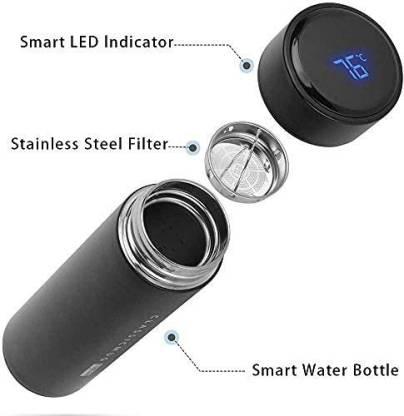 Stainless Steel Temperature Water Bottle Thermos, Double Wall Vacuum Intelligent Cup with LCD Smart Display (500 ML) new1wu-ts