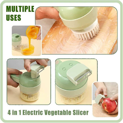 4 in 1 Portable Electric Vegetable Cutter Set Orrizon India