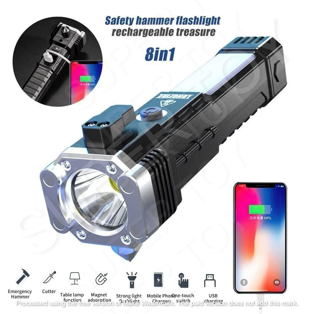Torch - Hammer Torch LED Flashlight with powerbank new1wu-ts