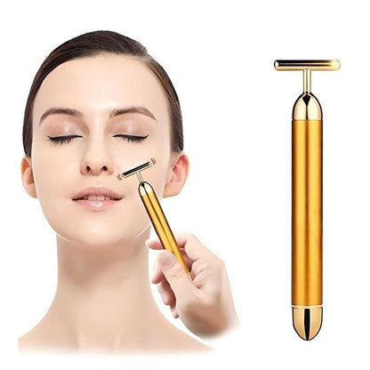 24K Gold Energy Beauty Bar Electric Facial Massage Roller Orrizon India