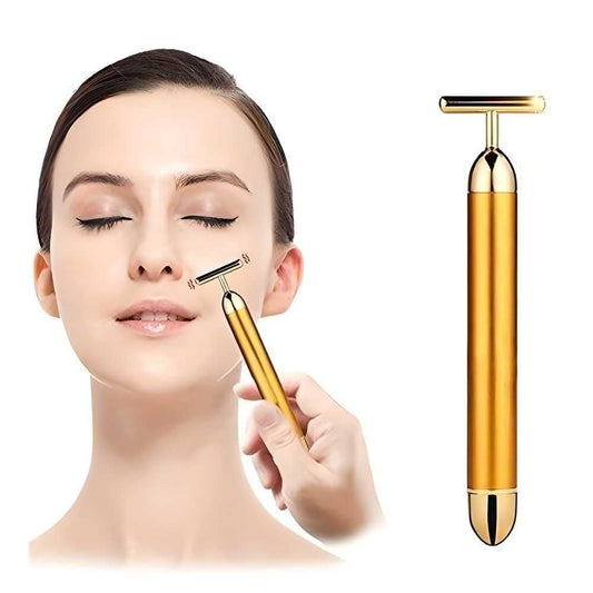 24K Gold Energy Beauty Bar Electric Facial Massage Roller Orrizon India