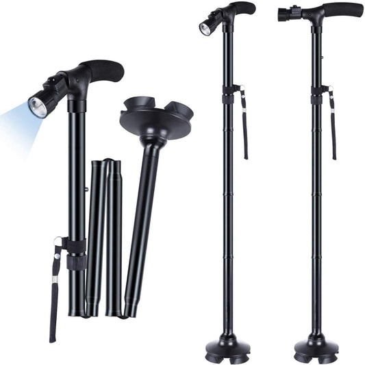 Collapsible Walking Stick with Led Light new1wu-ts