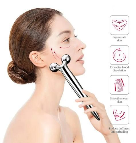 Mini Long 3D Shape 360 Rotate Face Massage Roller new1wu-ts