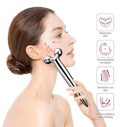 Mini Long 3D Shape 360 Rotate Face Massage Roller new1wu-ts