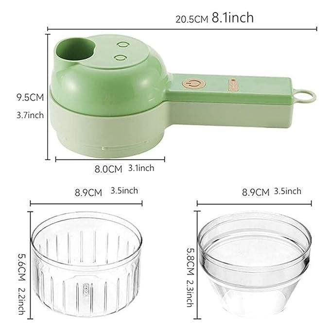 4 in 1 Portable Electric Vegetable Cutter Set Orrizon India