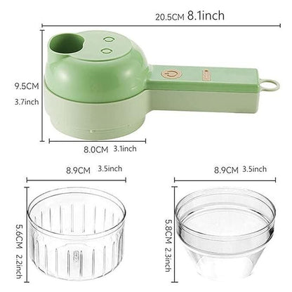 4 in 1 Portable Electric Vegetable Cutter Set Orrizon India
