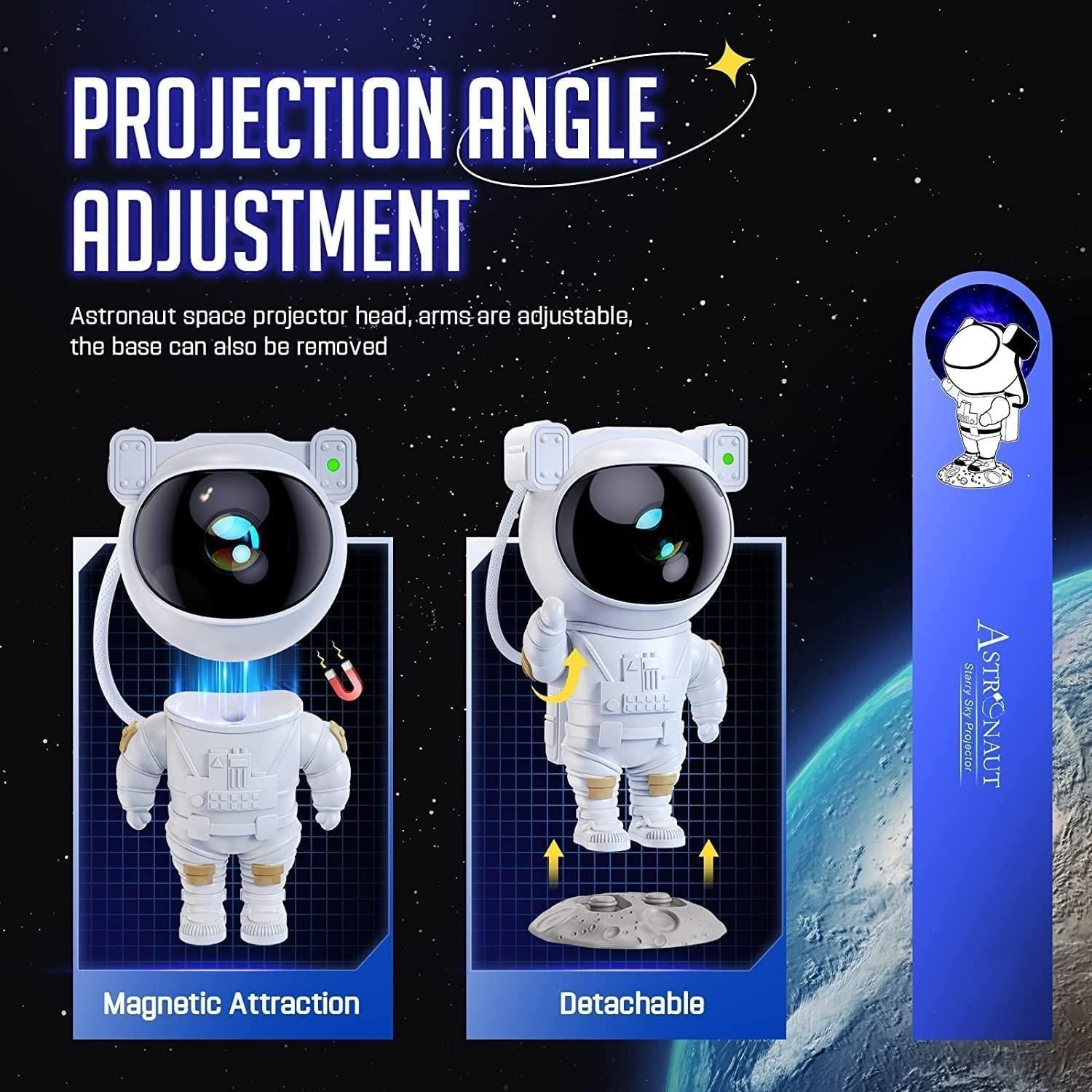 Astronaut Galaxy Projector - 360 Magnetic Head Rotation, Remote Control Orrizon India