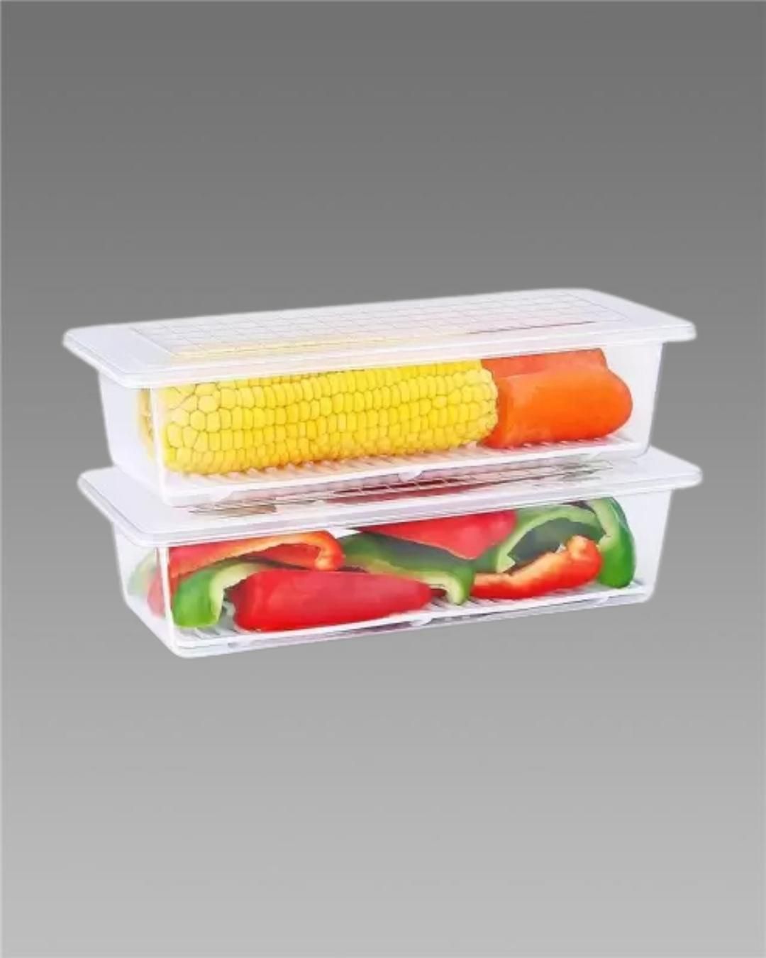 Fridge Storage Containers Box 27*11.6*6.5cm (Pack of 2) Orrizon India