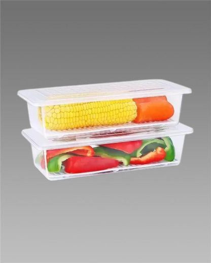 Fridge Storage Containers Box 27*11.6*6.5cm (Pack of 2) Orrizon India