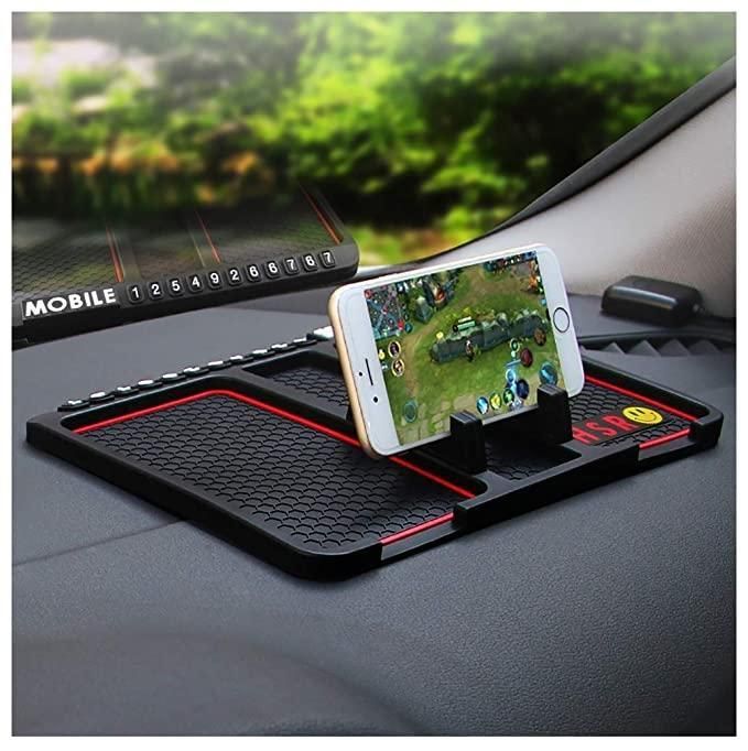 HSR Car Accessories Multifunction Phone GPS Holder Anti-Slip Silicone Pad and Car Mobile Holders for Car Dashboard Orrizon India