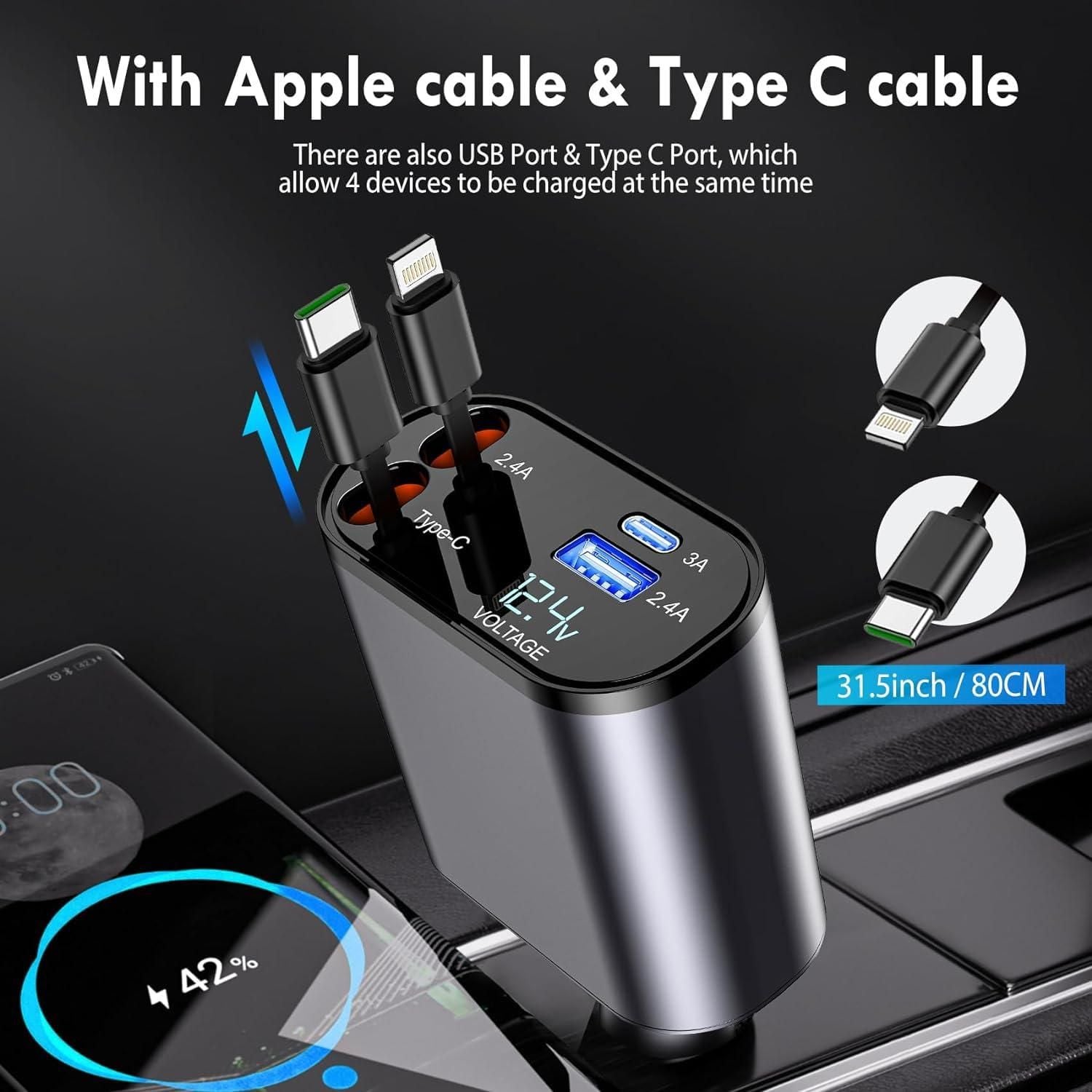 Retractable Car Charger new1wu-ts