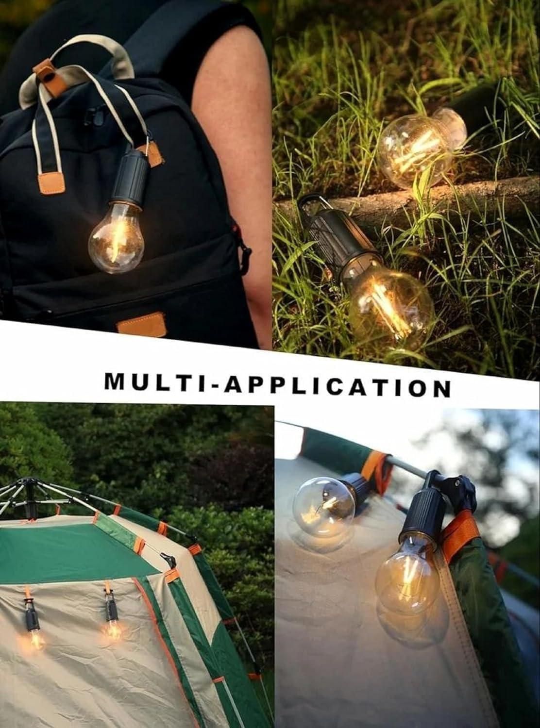 Decorative Hanging Bulb with 3 Modes Tent Lamp for Camping Pac of 2 Orrizon India