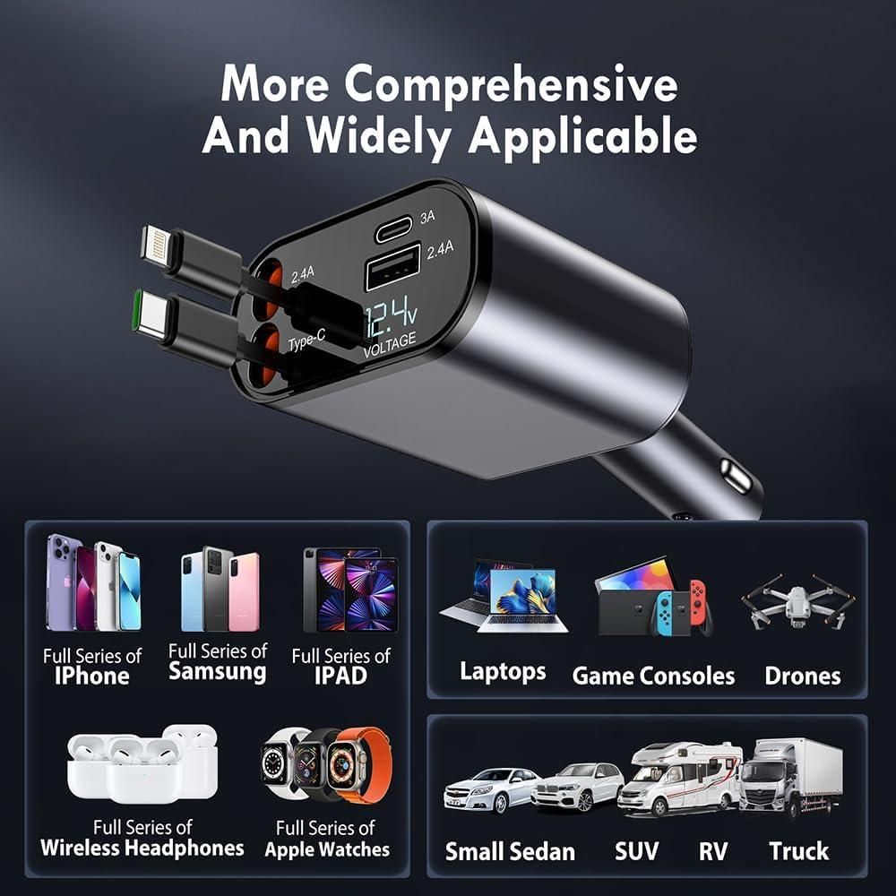 Retractable Car Charger new1wu-ts
