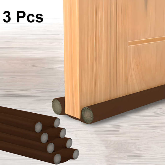Door Protector- Door Draft Fabric Cover Guard Door Gap Sealer  Protector Door Mounted Door Stopper Door Mounted Door Stopper Sound-Proof Reduce Noise Waterproof - Brown (Pack Of 3) new1wu-ts