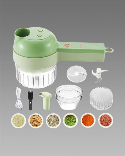 4 in 1 Portable Electric Vegetable Cutter Set Orrizon India