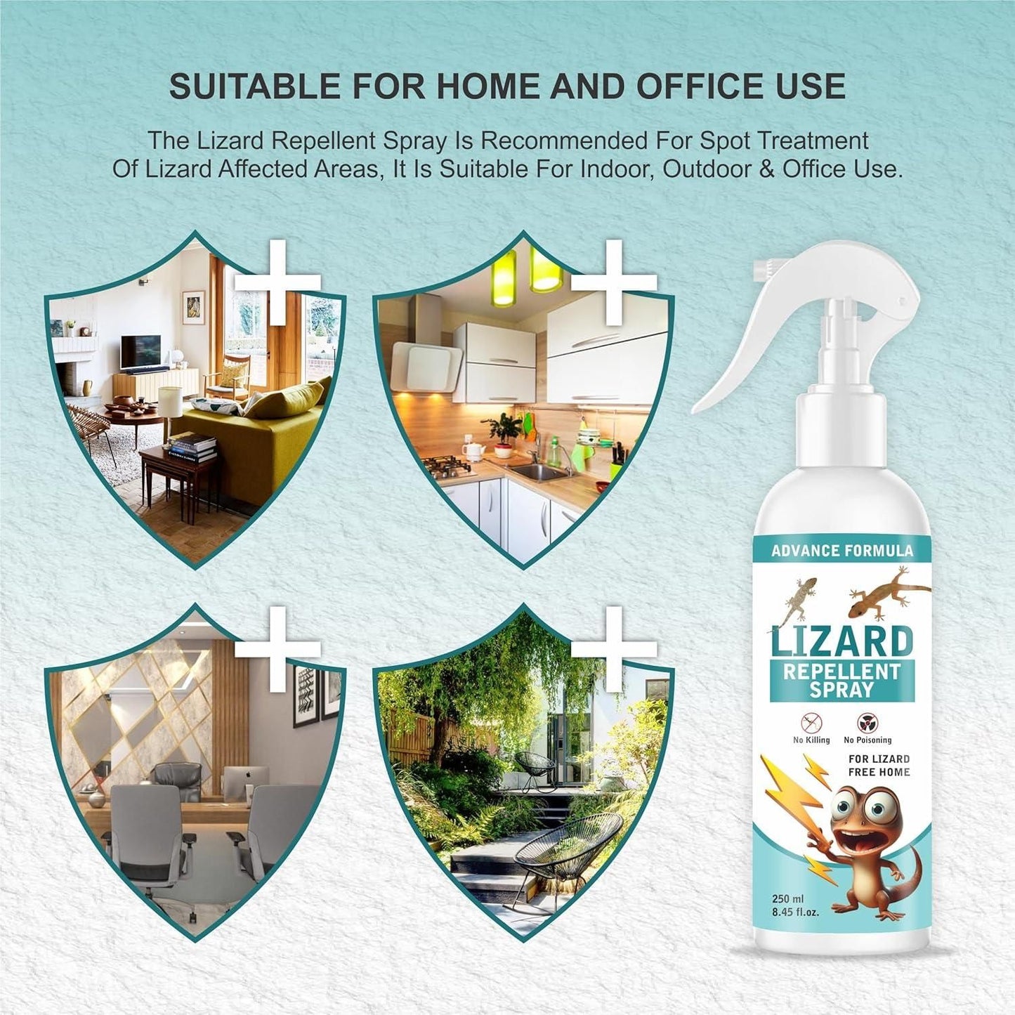 Lizard Repellent for Home Spray Pest Control 250ML (Pack of 2) Orrizon India