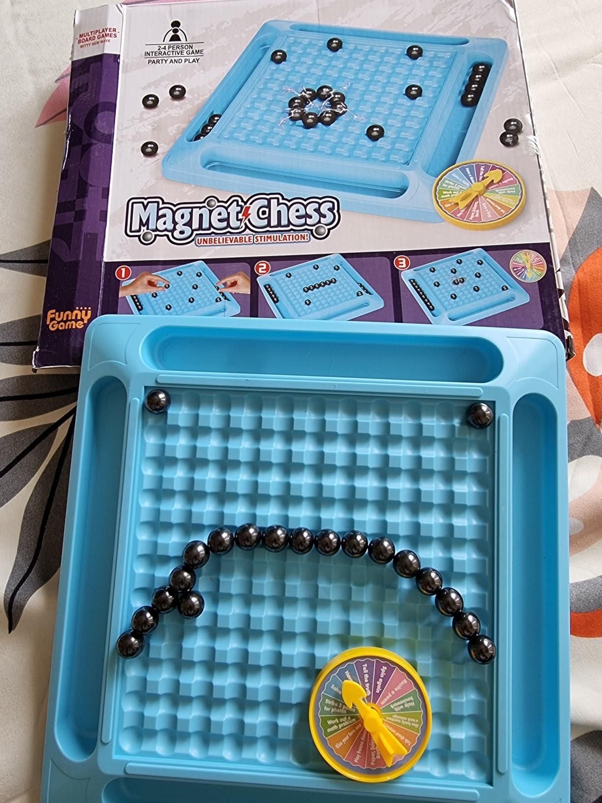 Magnetic Battle Chess Game with 20 Steel Balls ? Strategy Board Game for Family new1wu-ts