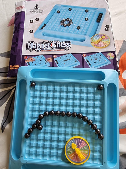 Magnetic Battle Chess Game with 20 Steel Balls ? Strategy Board Game for Family new1wu-ts